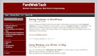 Blog using WordPress Content Managagement System